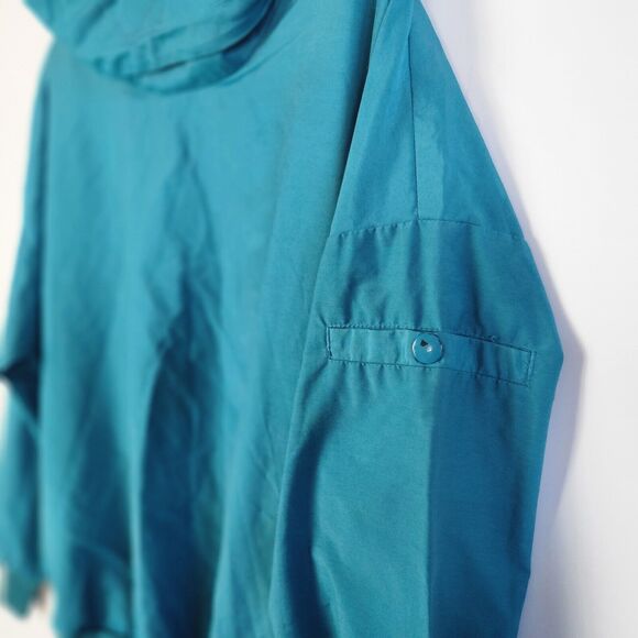 VTG Lands End Womens Size S Teal 90s Collared Pullover Windbreaker Jacket - Picture 5 of 8